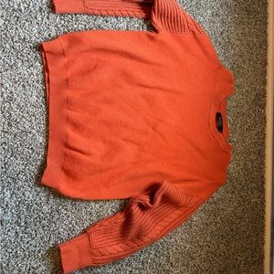 Vibrant Orange Crew Neck Sweater